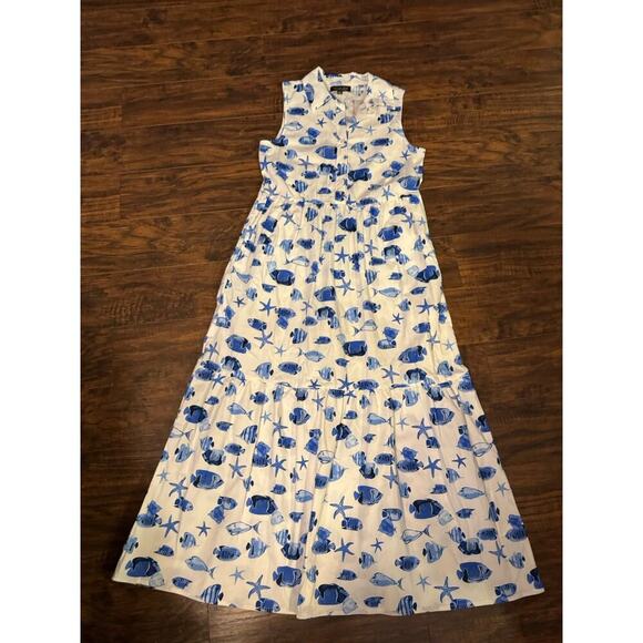 Rachel Zoe Dresses & Skirts - Rachel Zoe Dress Womens Fish Starfish Print Sleeveless Maxi Summer Beach Sz:XS